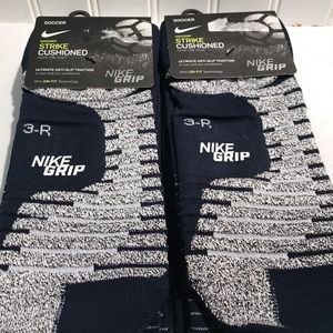 Two pair Nike cushion soccer socks